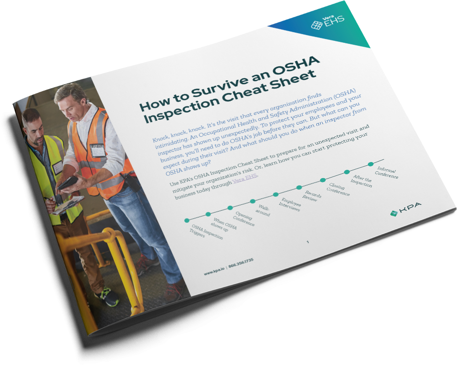 KPA How to survive OSHA Inspection Cheat Sheet cover