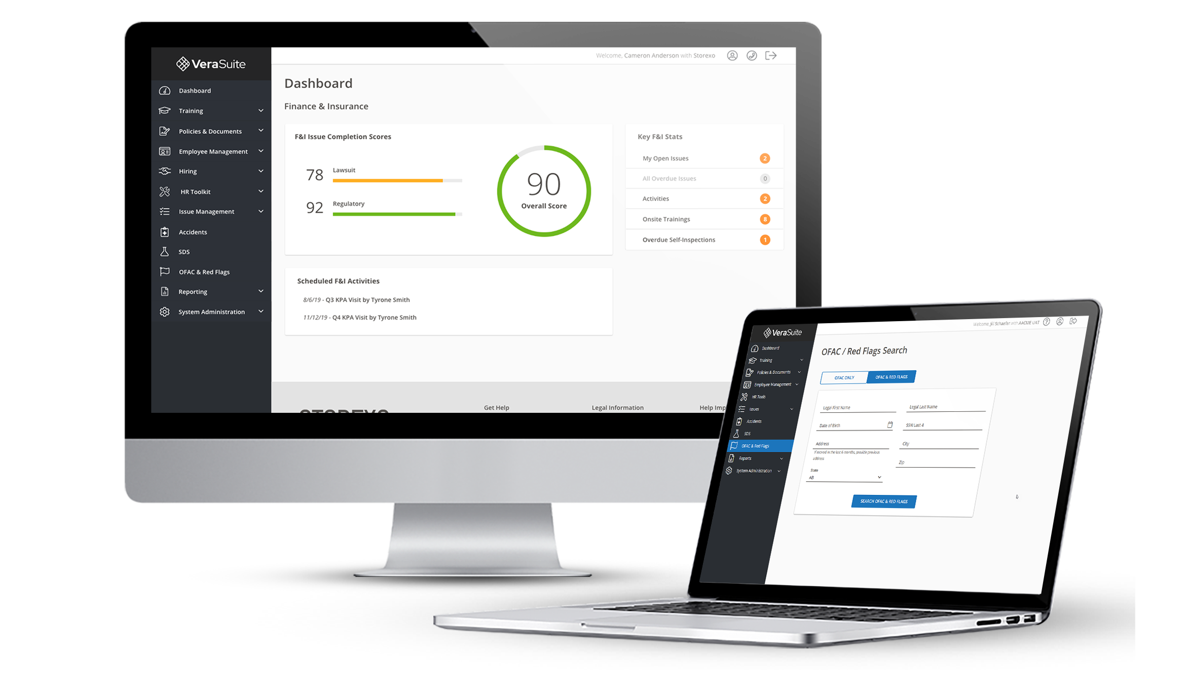 Vera Suite on desktop and laptop